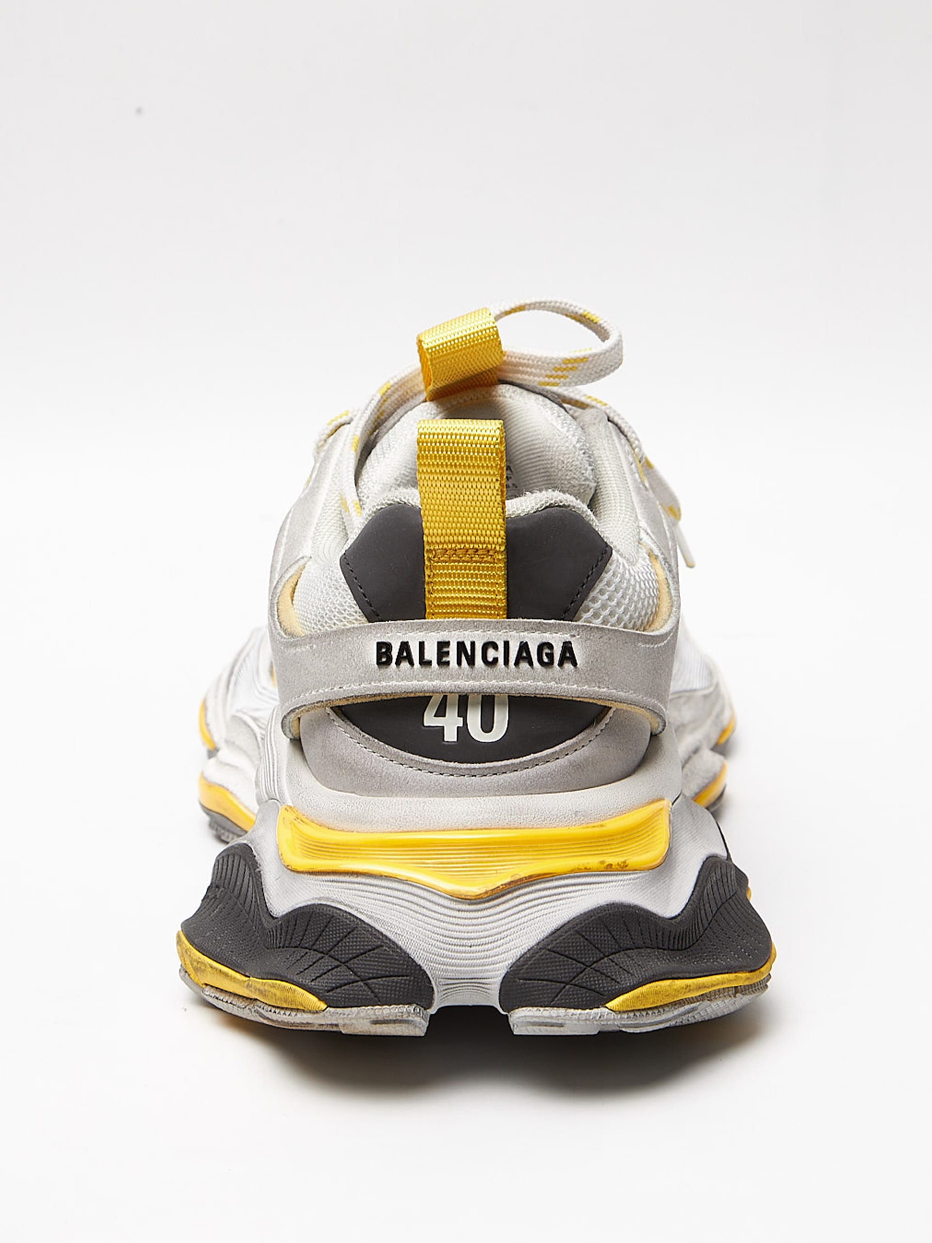 Balenciaga Gray & Yellow Cargo Sneakers