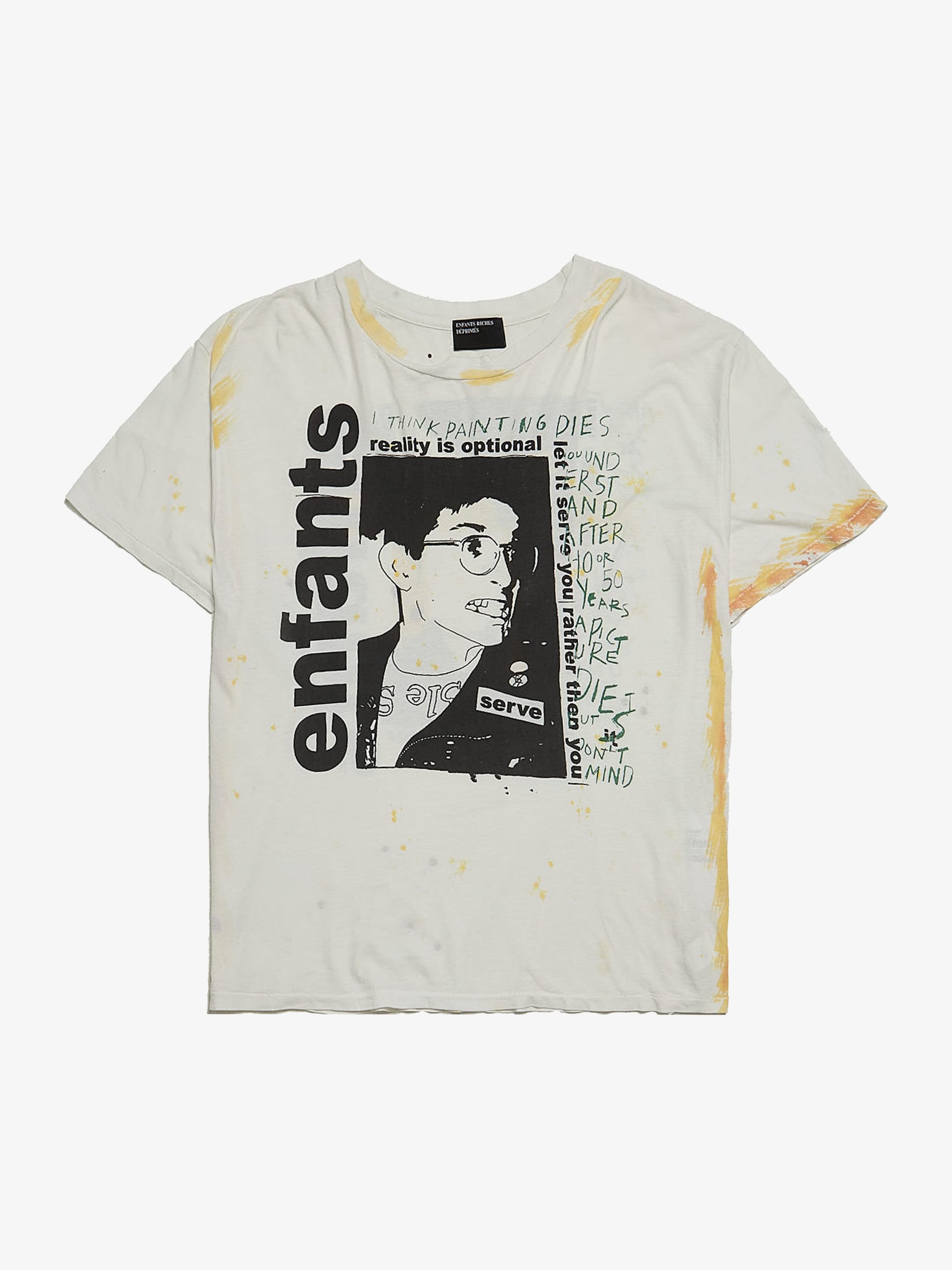 Enfants Riches Deprimes White Reality Is Optional Paint Splattered