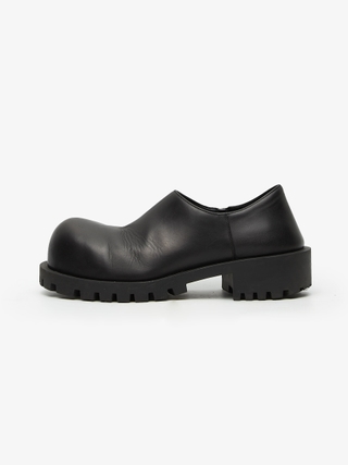Balenciaga Black Hummer Low Leather Derby Shoes