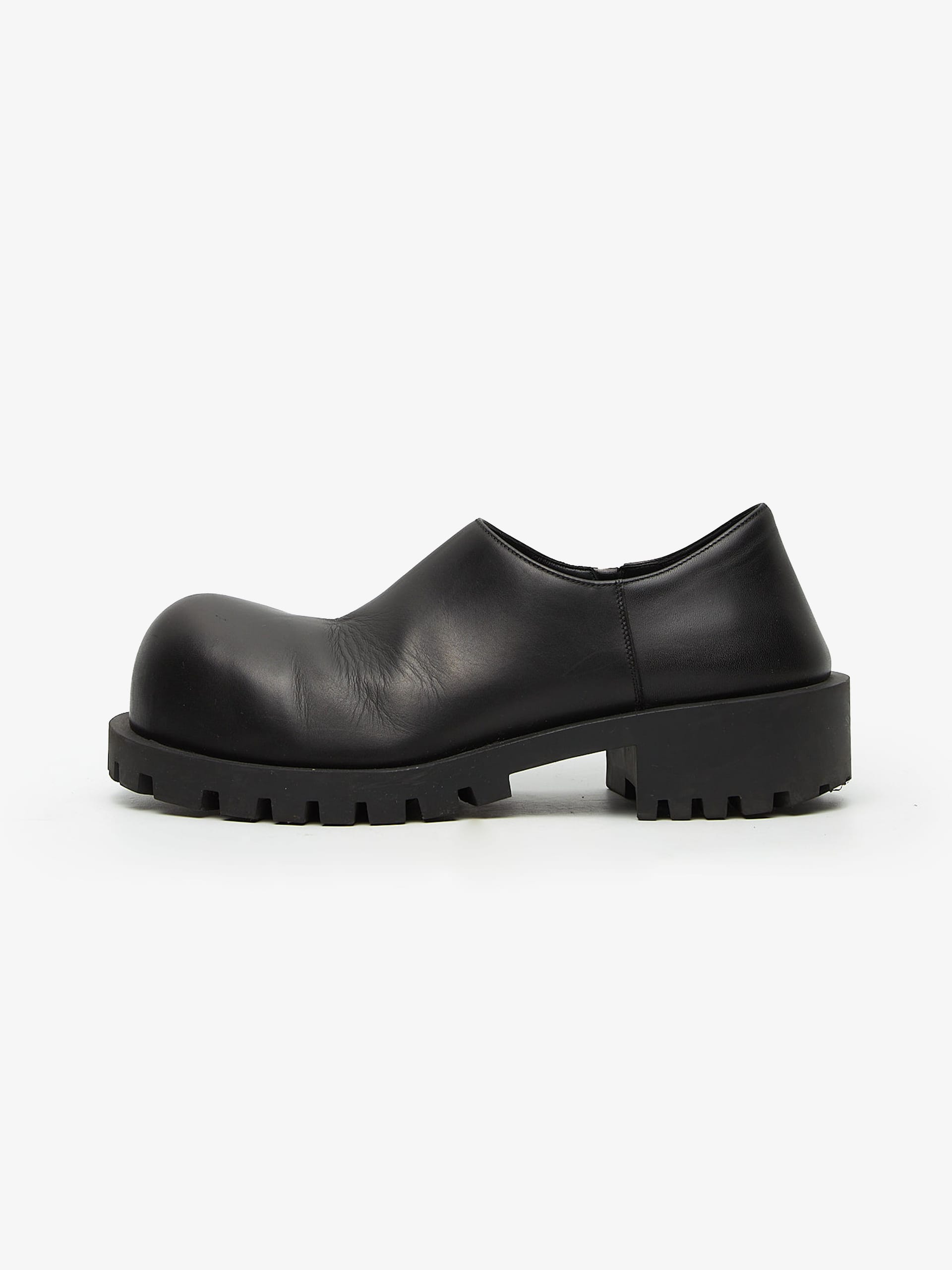 Balenciaga Black Hummer Low Leather Derby Shoes