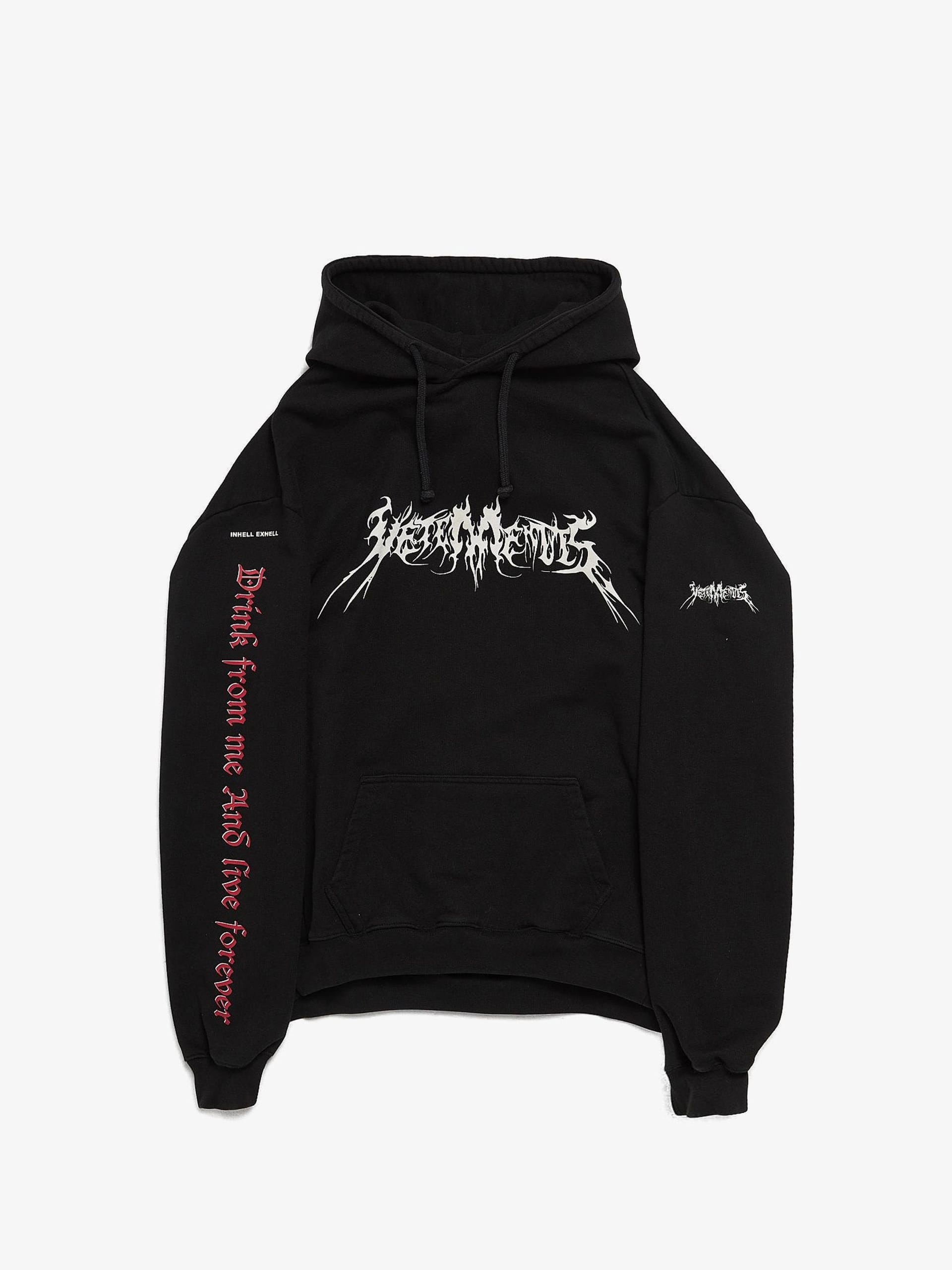 Vetements Black Total Fucking Darkness Back Logo Printed Oversized