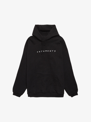Vetements Black Rammstein Printed Cotton Blend Hoodie